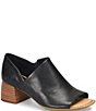 Born Sher Leather Block Heel Open Toe Shooties - Image 1