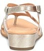 Color:Panna Cotta Gold - Image 3 - Sibyl Leather Thong Wedge Sandals