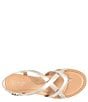 Color:Panna Cotta Gold - Image 6 - Sibyl Leather Thong Wedge Sandals