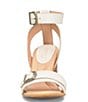 Color:White - Image 5 - Tahlia Ankle Strap Stacked Heel Sandals