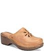 Born Torry Leather Flower Cut Out Clogs - Image 1