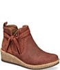 Born Vaughn Distressed Suede Wedge Ankle Booties - Image 1