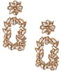 Color:Gold - Image 1 - Borrowed & Blue by Southern Living Stone Rectangle Stud Drop Statement Earrings
