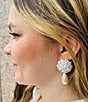 Color:Ivory - Image 5 - Borrowed & Blue by Southern Living Flower Pearl Drop Earrings
