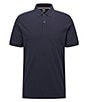 Color:Dark Blue - Image 1 - BOSS Big & Tall Pallas Short Sleeve Polo Shirt