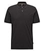 Color:Black - Image 1 - BOSS Big & Tall Pallas Short-Sleeve Polo Shirt