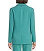Color:Teal - Image 2 - BOSS by Hugo Boss Coordinating Jocaluah Stretch Woven Single Breasted Pocketed Blazer