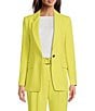Color:Tennis Yellow - Image 1 - BOSS by Hugo Boss Coordinating Jocaluah Stretch Woven Single Breasted Pocketed Blazer
