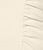 Color:Soft Cream - Image 3 - BOSS by Hugo Boss Dakela Virgin Wool Ruched Round Neck Short Sleeve Midi Sheath Dress