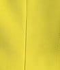 Color:Tennis Yellow - Image 3 - BOSS by Hugo Boss Dukeva Stretch Woven Round Neck Short Sleeve Midi Sheath Dress