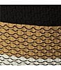 Color:Iconic Honey - Image 4 - BOSS by Hugo Boss Etanah Textured Knit Stripe Print Short Sleeve Side Slit Midi Sheath Dress