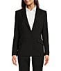 Hugo Boss BOSS by Hugo Boss Jabinalah Virgin Wool Notch Lapel Collar Long Sleeve One-Button Blazer, Color:Black - Image 2
