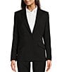 BOSS by Hugo Boss Jabinalah Virgin Wool Notch Lapel Collar Long Sleeve One-Button Blazer - Image 4