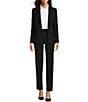 BOSS by Hugo Boss Jabinalah Virgin Wool Notch Lapel Collar Long Sleeve One-Button Blazer - Image 3