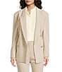 BOSS by Hugo Boss Jaleto Textured Slub Woven Double Breasted Blazer - Image 1