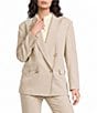 BOSS by Hugo Boss Jaleto Textured Slub Woven Double Breasted Coodinating Blazer - Image 1