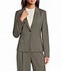 BOSS by Hugo Boss Jiah Wool Notch Lapel Collar Long Sleeve One-Button Coordinating Blazer - Image 1