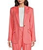 Color:Shell Pink - Image 1 - BOSS by Hugo Boss Jopeta Stretch Woven Single Breasted Pocketed Coordinating Blazer