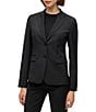 BOSS by Hugo Boss Juleah Virgin Wool Peak Lapel Collar Two-Button Coordinating Blazer Jacket - Image 1