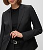 BOSS by Hugo Boss Juleah Virgin Wool Peak Lapel Collar Two-Button Coordinating Blazer Jacket - Image 3
