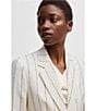 Hugo Boss BOSS by Hugo Boss Pinstripe Point Lapel Long Sleeve Single Breasted Blazer, Color:Navy Pinstripe - Image 6