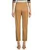 Color:Iconic Camel - Image 2 - BOSS by Hugo Boss Tachinoa Classic Stretch Cotton Twill Tapered Slim Leg Pleated Ankle Pants