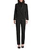 Hugo Boss BOSS By Hugo Boss Tanjana Virgin Wool Tuxedo Trouser, Color:Black - Image 3