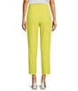 Color:Tennis Yellow - Image 2 - BOSS by Hugo Boss Tapiah Coordinating Straight Tapered-Leg Pleated Belted Cropped Pants
