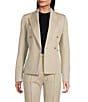 Hugo Boss BOSS By Hugo Boss Twill Notch Lapel Long Sleeve Double Breasted Blazer, Color:Pumice - Image 1