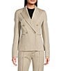 Hugo Boss BOSS By Hugo Boss Twill Notch Lapel Long Sleeve Double Breasted Blazer, Color:Pumice - Image 4