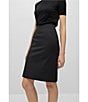 Color:Black - Image 3 - BOSS by Hugo Boss Vileah Virgin Wool Coordinating Pencil Skirt