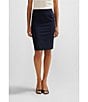 Color:Dark Blue - Image 1 - BOSS by Hugo Boss Vileah Virgin Wool Coordinating Pencil Skirt