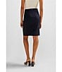 Color:Dark Blue - Image 2 - BOSS by Hugo Boss Vileah Virgin Wool Coordinating Pencil Skirt