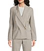 BOSS By Hugo Boss Virgin Wool Peak Lapel Long Sleeve Blazer - Image 3