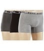 Color:Grey/Charcoal/Black - Image 1 - Cotton Stretch Boxer Briefs 3-Pack