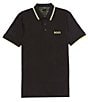 Color:Black - Image 1 - BOSS Performance Stretch Paddy Pro Short Sleeve Polo Shirt