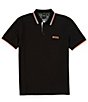 Color:Charcoal - Image 1 - BOSS Performance Stretch Paddy Pro Short Sleeve Polo Shirt