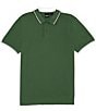 Color:Gander Green - Image 1 - BOSS Slim Fit Phillipson 448 Short Sleeve Polo Shirt