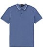 Color:Open Blue - Image 1 - BOSS Slim Fit Phillipson 448 Short Sleeve Polo Shirt