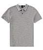 Color:Silver - Image 1 - BOSS Slim Fit Phillipson 448 Short Sleeve Polo Shirt
