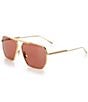 Color:Gold/Brown - Image 1 - Men's BV1012S 60mm Navigator Sunglasses