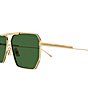 Color:Gold/Green - Image 3 - Men's BV1012S 60mm Navigator Sunglasses
