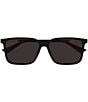 Bottega Veneta Men's Ribbon 57mm Rectangle Sunglasses, Color:Black - Image 2