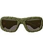 Color:Sage - Image 2 - Unisex Intrecciato 56mm Oval Sunglasses