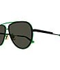 Color:Green - Image 3 - Unisex Light Ribbon 59mm Aviator Sunglasses