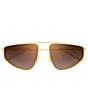Bottega Veneta Unisex Light Ribbon 59mm Mirrored Navigator Sunglasses - Image 2