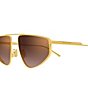 Bottega Veneta Unisex Light Ribbon 59mm Mirrored Navigator Sunglasses - Image 3