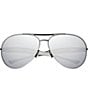 Color:Shiny Silver - Image 2 - Unisex Sardine 64mm Navigator Sunglasses