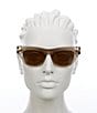 Color:Brown - Image 2 - Women's BV1122S 51mm Rectangle Sunglasses