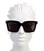 Color:Black - Image 2 - Women's BV1005S 53mm Square Sunglasses